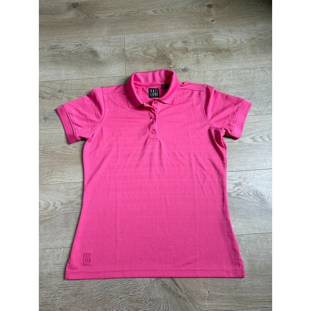 NWOT‎ Womens Kate Lord short sleeve golf polo pink summer size M